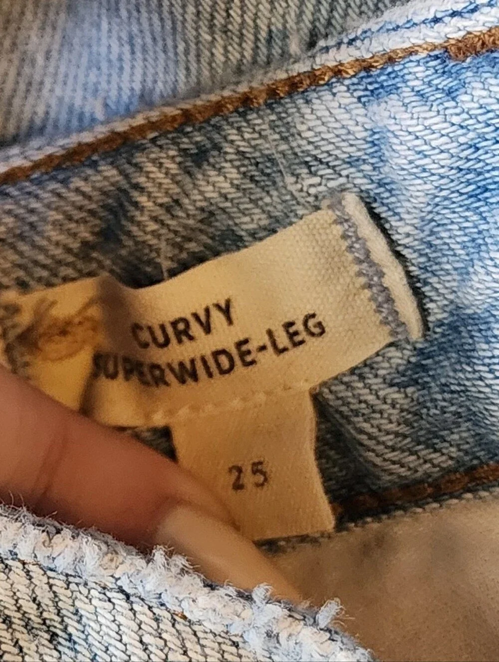 Madewell Curvy Ultra Wide‑Leg Jeans – Size 25 Light Wash Boho, Streetstyle, Y2K